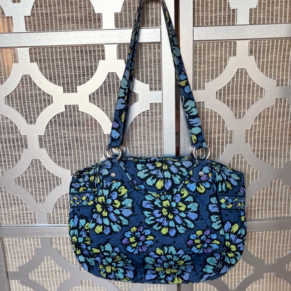 Vera Bradley Handbags - Vera Bradley Blue Floral Shoulder Bag